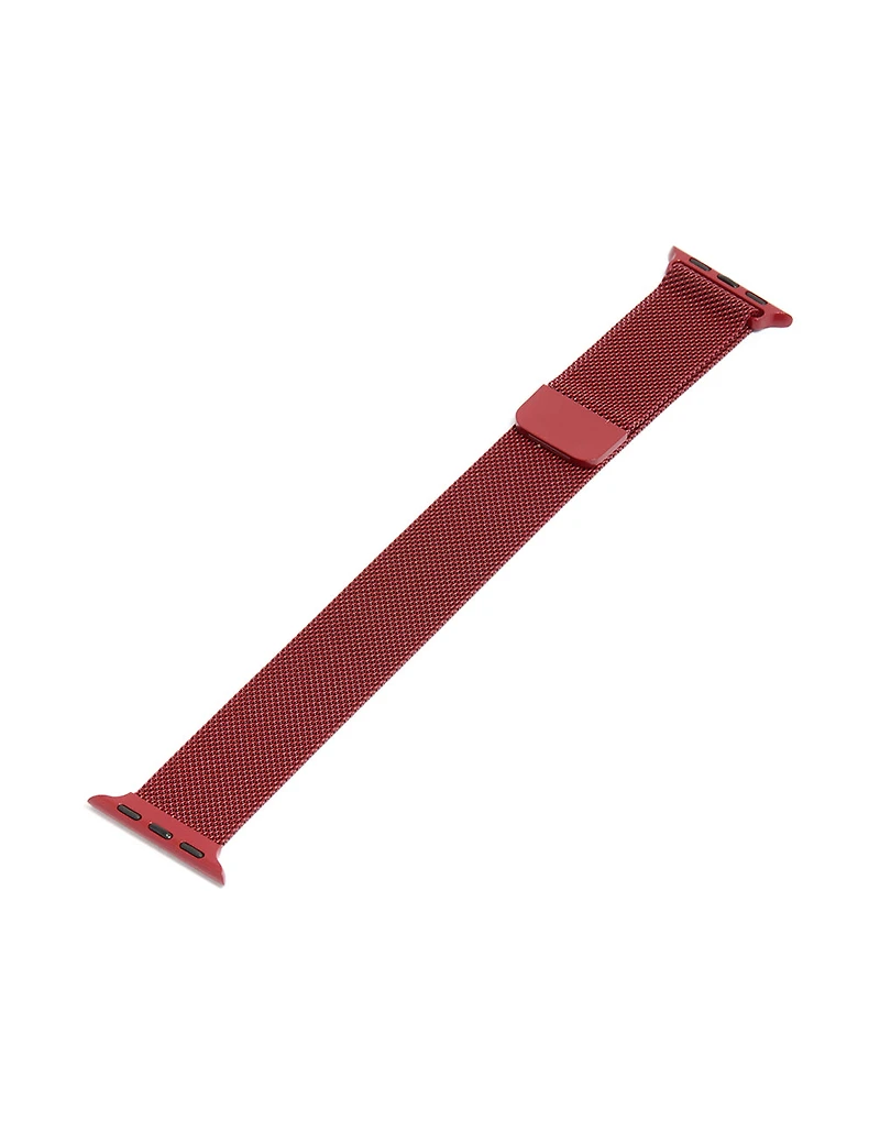 Sangle en treillis métallique recouvert de rouge 38/40/41 mm