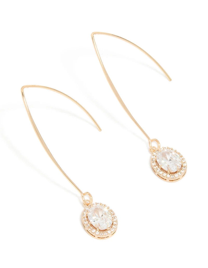 Boucles d’oreilles délicates en cercle en zircone cubique en or