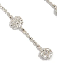 Mini boucles d’oreilles florales en zircone cubique en argent