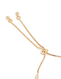 Bracelet à bascule en zircone cubique en or Marquise Vine