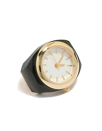 Gold & Black Watch Ring