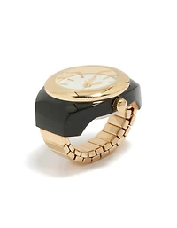 Gold & Black Watch Ring
