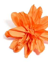 Orange Paper Flower Petal Earrings