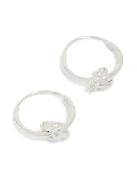 Boucles d’oreilles à anneaux en zircone cubique en argent sterling