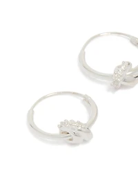 Boucles d’oreilles à anneaux en zircone cubique en argent sterling