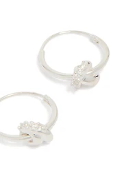 Boucles d’oreilles à anneaux en zircone cubique en argent sterling