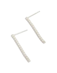 Boucles d’oreilles cubiques en zircone en argent sterling