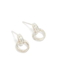 Sterling Silver Doorknocker Stud Earrings
