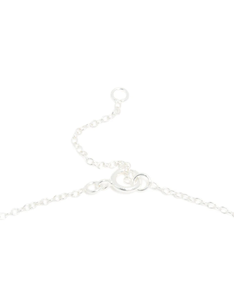 Sterling Silver Pink Enamel Heart Pendant Necklace