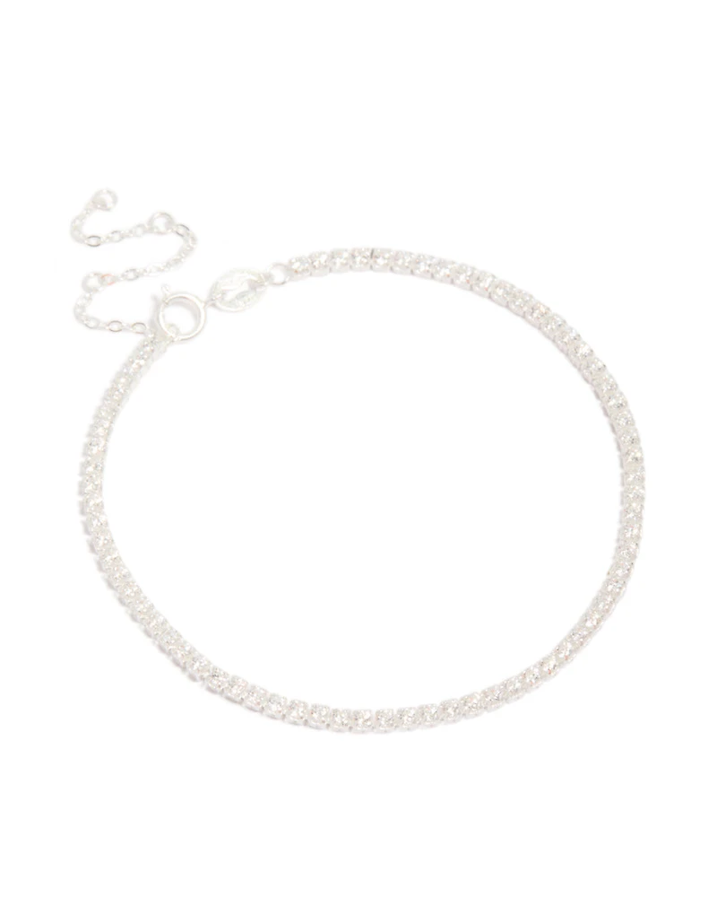 Sterling Silver Cubic Zirconia Tennis Bracelet