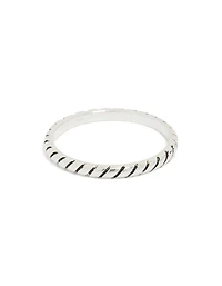 Anneau en émail noir texturé argent sterling