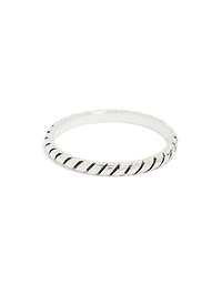 Anneau en émail noir texturé argent sterling