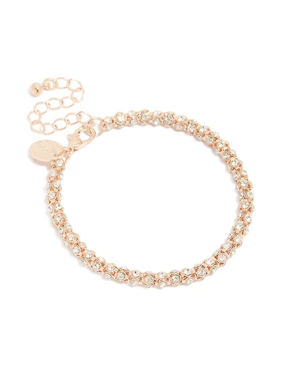 Rose Gold Plated Diamante Fireball Bracelet
