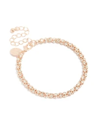 Rose Gold Plated Diamante Fireball Bracelet