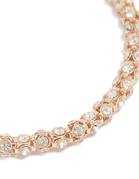 Rose Gold Plated Diamante Fireball Bracelet