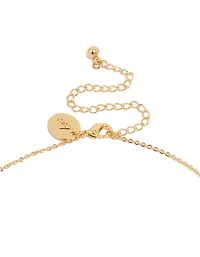Gold Plated Brass Pavé Cubic Zirconia Starfish Pendant Necklace