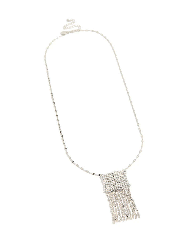 Collier sac en argent en diamants