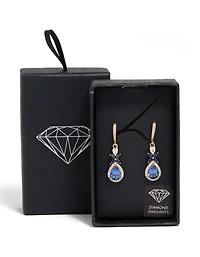 Boucles d’oreilles cubiques dorées en zircone en zircone