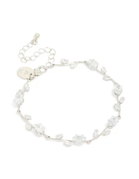 Silver Cubic Zirconia Vine Bracelet