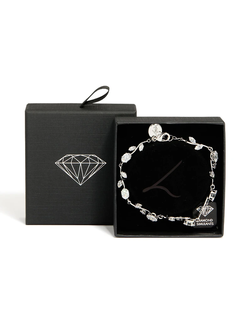Bracelet en zircone cubique en argent