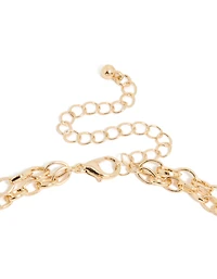 Gold Ocean Charm Layered  Necklace