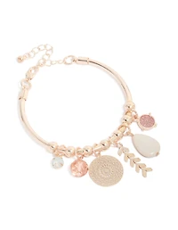 Rose Gold Festival Charm Bangle