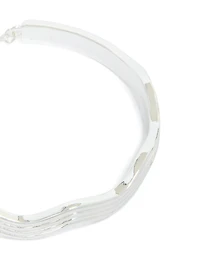 Silver Wavy Toggle Bangle