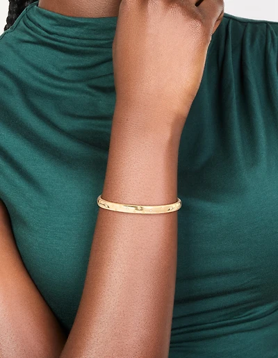 Bracelet à bascule diamant céleste doré
