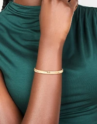 Bracelet à bascule diamant céleste doré