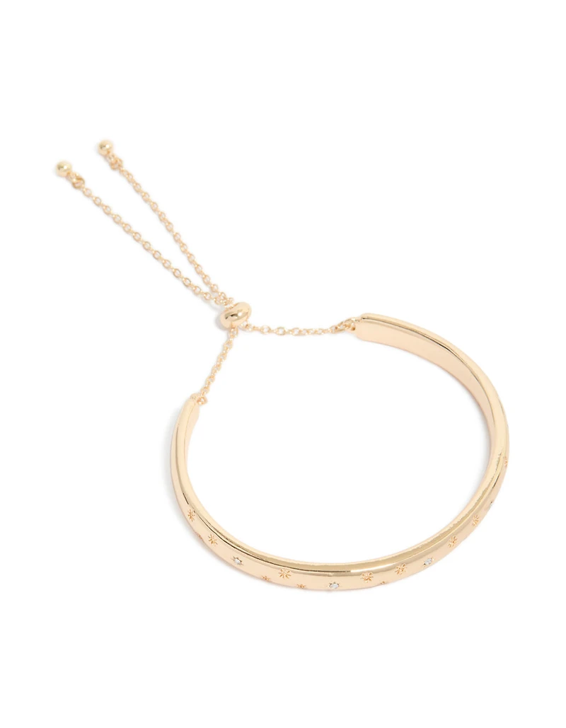 Gold Celestial Diamante Toggle Bangle