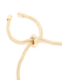 Gold White Flower Charm Trio Toggle Bracelet