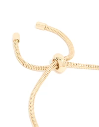 Gold Blue Diamante  & Molten Heart Charm Toggle Bracelet