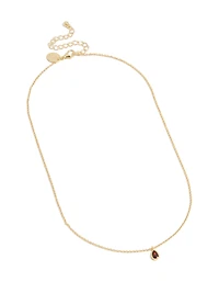 Collier de pierre de naissance de juillet plaqué or