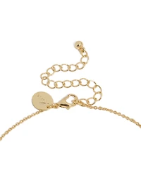 Collier de pierre de naissance de juillet plaqué or