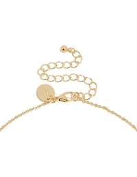 Collier de pierre de naissance en émeraude de mai plaqué or