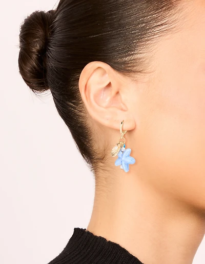 Boucles d’oreilles Huggie en or Sea Life Charm