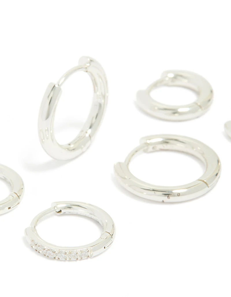 Boucles d’oreilles Huggie empilables essentielles en acier inoxydable étanchées