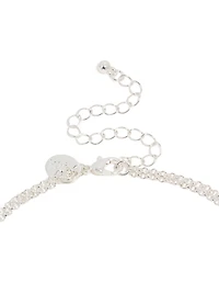 Collier pendentif en croix en zircone cubique plaqué argent