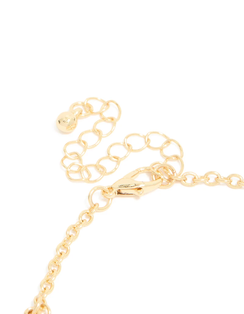 Bracelet ange et croix plaqué or