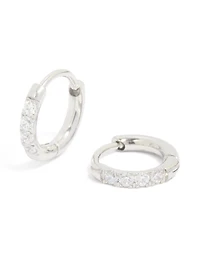 Boucles d’oreilles de couchage en zircone cubique en acier chirurgical pour enfants