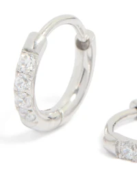 Boucles d’oreilles de couchage en zircone cubique en acier chirurgical pour enfants
