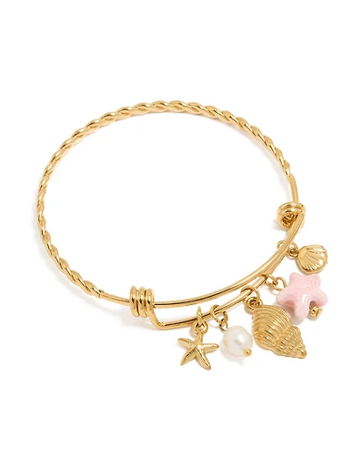 Bracelet étoile de mer imperméable plaqué or et ajustable en étoile de mer