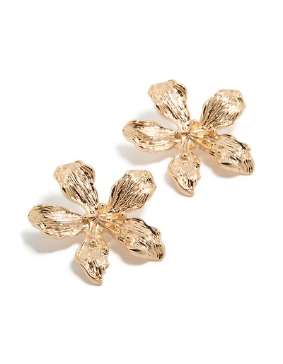 Gold Flower Stud Earrings
