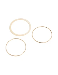 Gold Simple Acrylic Bracelets 3-Pack