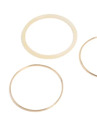 Gold Simple Acrylic Bracelets 3-Pack