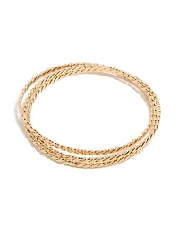 Gold Twisted Russian Bangle