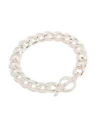 Silver Chunky T-Bar Bracelet