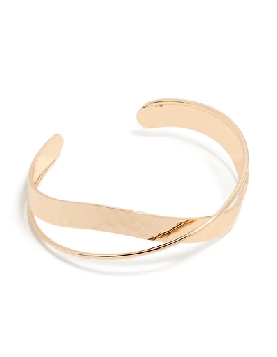 Gold Twisted Wrist Cuff
