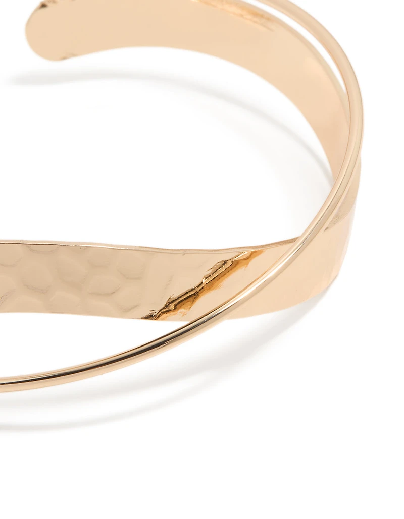 Gold Twisted Wrist Cuff