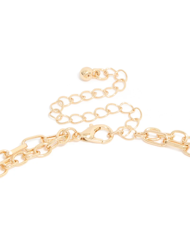 Collier superposé en or Mauvais Œil et Charme de la Mer